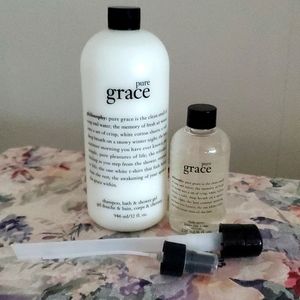 Brand new sealed Philosophy Pure Grace shampoo/bodywash and body spritz gift set